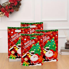 10pcs Christmas Gift Bags Pearlescent Bags Christmas Party Decoration