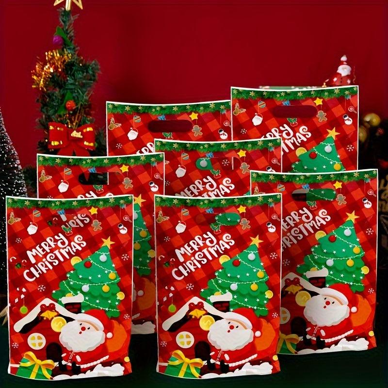 10pcs Christmas Gift Bags Pearlescent Bags Christmas Party Decoration