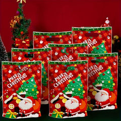 10pcs Christmas Gift Bags Pearlescent Bags Christmas Party Decoration