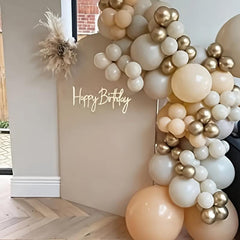 50pcs Retro Apricot Golden Balloon Set for Birthday Wedding Year Scene
