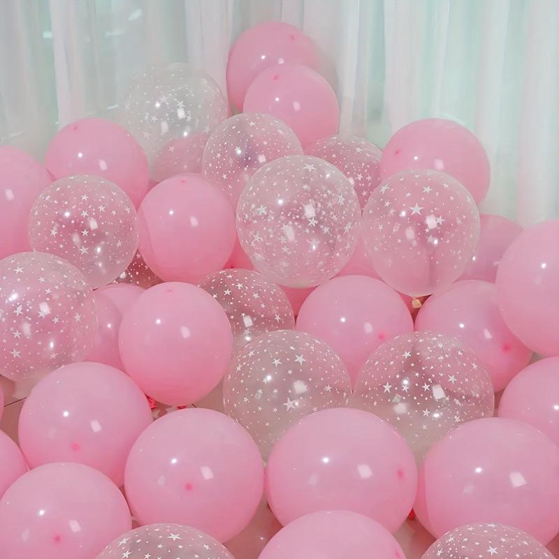 20pcs Transparent Star Balloon Set for Birthdays Weddings Thanksgiving Christmas