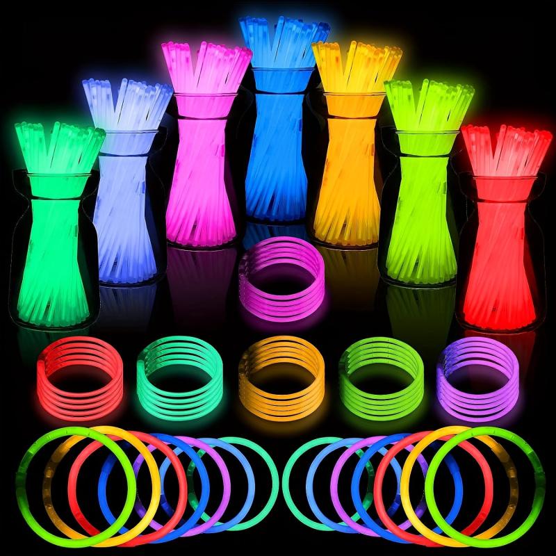 Halloween Glow Sticks Bulk Ultra Bright Multicolor Necklaces