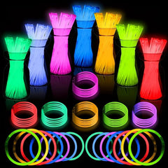 Halloween Glow Sticks Bulk Ultra Bright Multicolor Necklaces