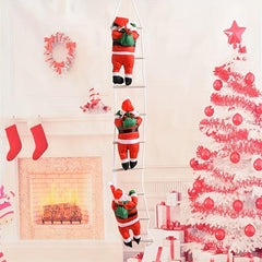 Climbing Rope Santa Claus Stuffed Doll Christmas Toy Gift