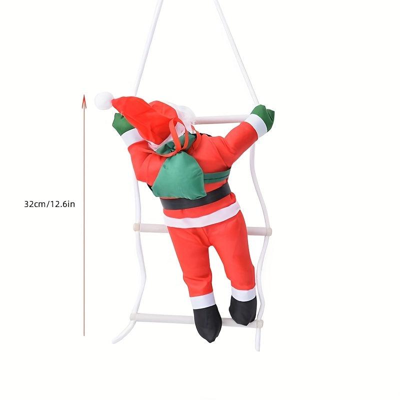 Climbing Rope Santa Claus Stuffed Doll Christmas Toy Gift