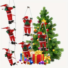 Climbing Rope Santa Claus Stuffed Doll Christmas Toy Gift