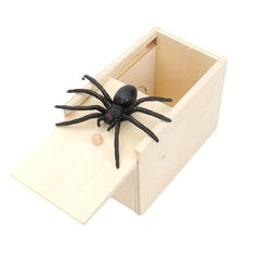 Scary Wooden Box Spider Prank Halloween Toy