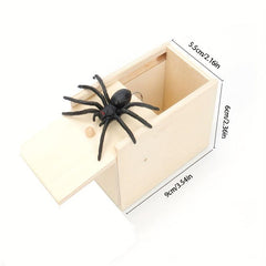 Scary Wooden Box Spider Prank Halloween Toy