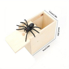 Scary Wooden Box Spider Prank Halloween Toy