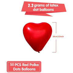 50pcs Large Red Heart Balloon Anniversary Wedding Decoration Balloon