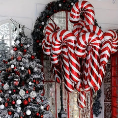 10pcs Christmas Cane Party Balloons Decoration