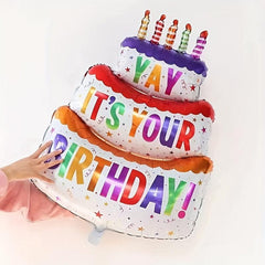 Birthday Cake Aluminum Film Balloon Baby Party Decoration