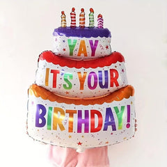 Birthday Cake Aluminum Film Balloon Baby Party Decoration