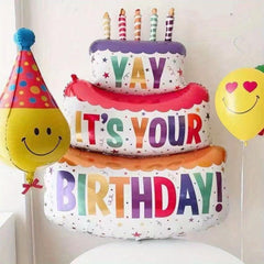 Birthday Cake Aluminum Film Balloon Baby Party Decoration