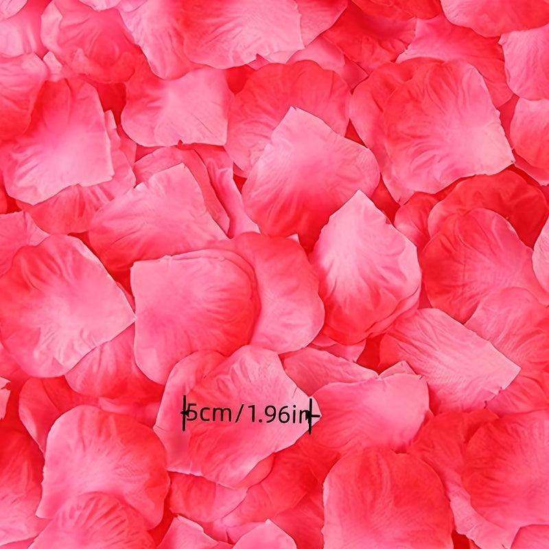 Red Silk Rose Petals Wedding Flowers 100pc