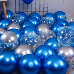 20pcs Metal Star Balloon Set for Parties, Thanksgiving, Christmas, Decor