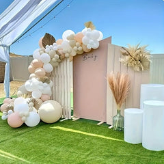 Cream & Beige Balloon Wreath Kit for Wedding & Party Decor