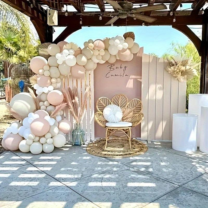 Cream & Beige Balloon Wreath Kit for Wedding & Party Decor