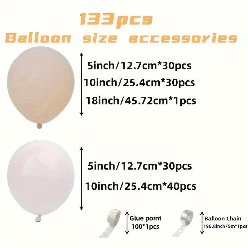 Cream & Beige Balloon Wreath Kit for Wedding & Party Decor