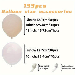 Cream & Beige Balloon Wreath Kit for Wedding & Party Decor