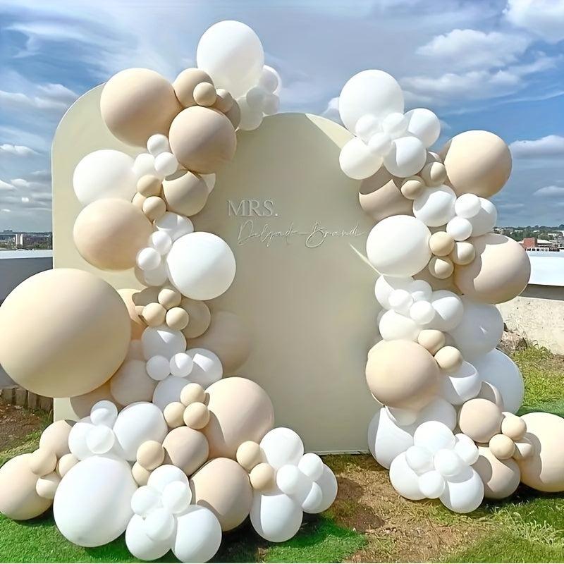 Cream & Beige Balloon Wreath Kit for Wedding & Party Decor