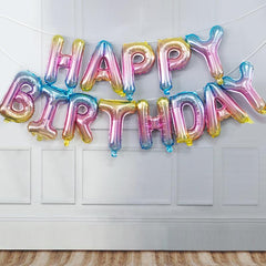 13pcs Happy Birthday Foil Letter Balloon Party Decorations Adult Alphabet