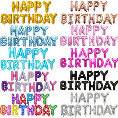 13pcs Happy Birthday Foil Letter Balloon Party Decorations Adult Alphabet