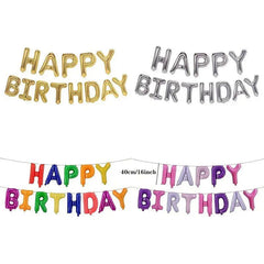 13pcs Happy Birthday Foil Letter Balloon Party Decorations Adult Alphabet