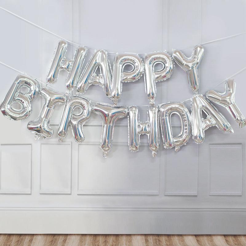 13pcs Happy Birthday Foil Letter Balloon Party Decorations Adult Alphabet