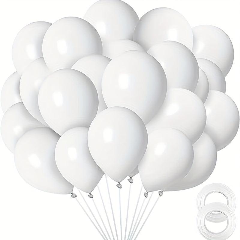 30 48 Cm Latex Balloons 50 Pack with Ribbon for Party Decorations