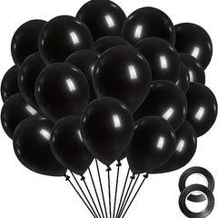 30 48 Cm Latex Balloons 50 Pack with Ribbon for Party Decorations