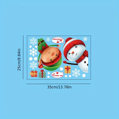 80pcs Christmas Window Clings Deer Snowman Small Window Decals