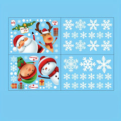 80pcs Christmas Window Clings Deer Snowman Small Window Decals