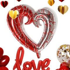 42 Inch Large Hook Mesh Love Aluminum Film Balloon Decoration