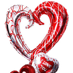 42 Inch Large Hook Mesh Love Aluminum Film Balloon Decoration