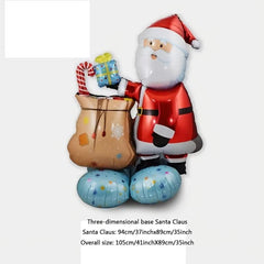 Inflatable Christmas Aluminum Foil Balloon Santa Claus Snowman Elk Tree