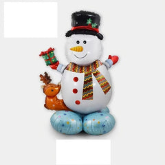Inflatable Christmas Aluminum Foil Balloon Santa Claus Snowman Elk Tree