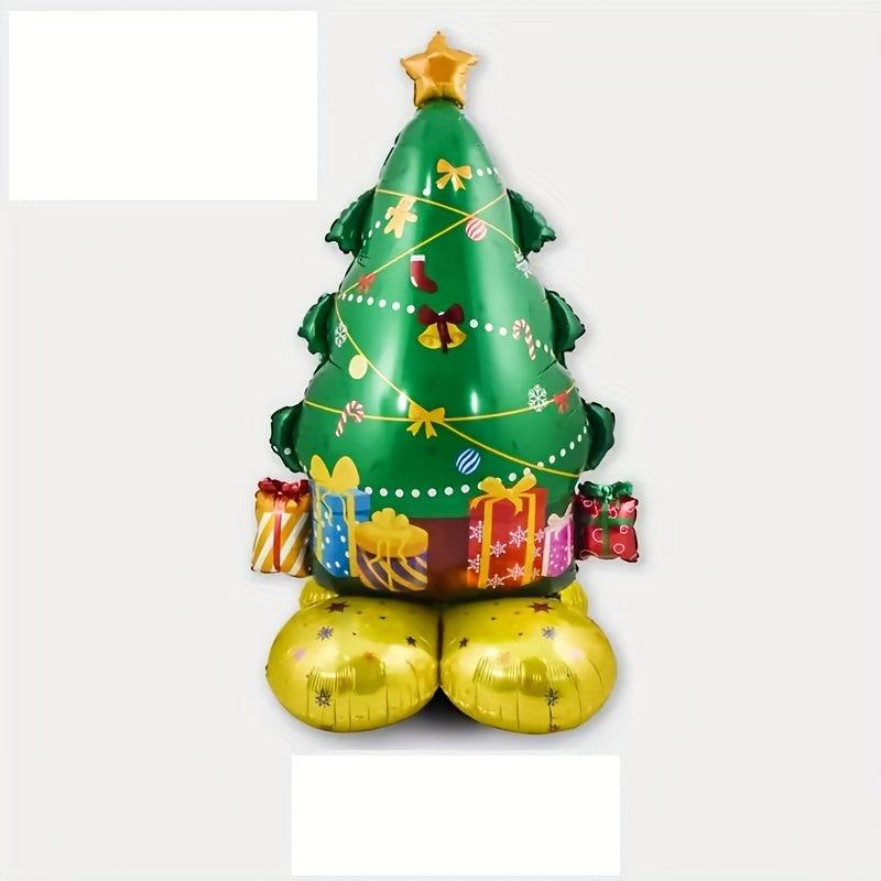 Inflatable Christmas Aluminum Foil Balloon Santa Claus Snowman Elk Tree
