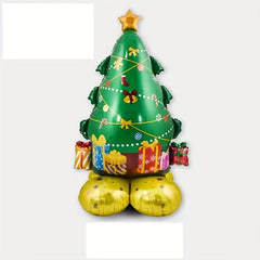 Inflatable Christmas Aluminum Foil Balloon Santa Claus Snowman Elk Tree