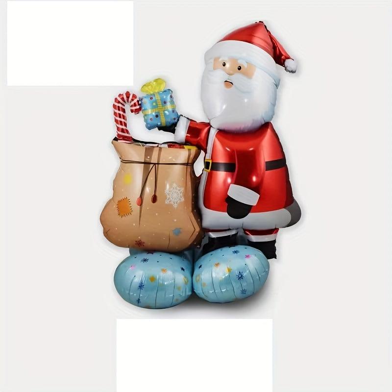 Inflatable Christmas Aluminum Foil Balloon Santa Claus Snowman Elk Tree
