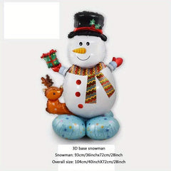 Inflatable Christmas Aluminum Foil Balloon Santa Claus Snowman Elk Tree