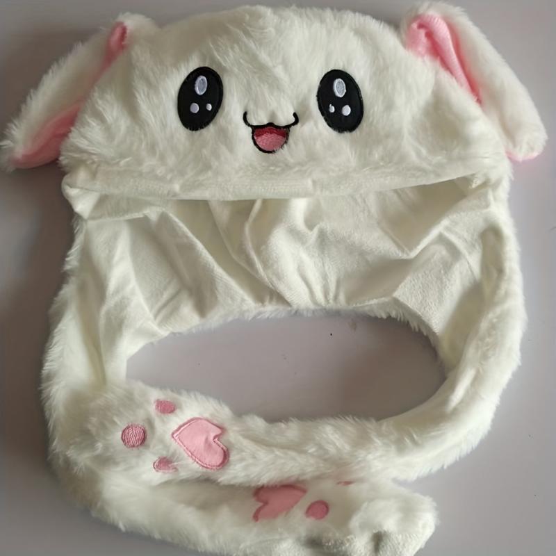 Luminous Rabbit Plush Hat with Movable Ears