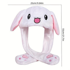 Luminous Rabbit Plush Hat with Movable Ears