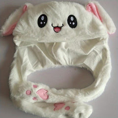 Luminous Rabbit Plush Hat with Movable Ears