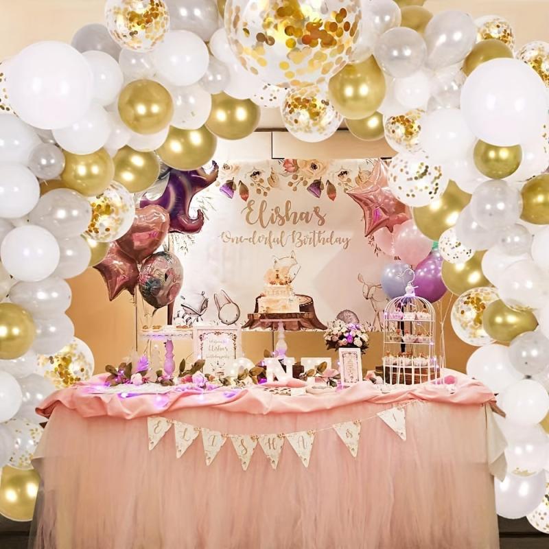 Latex Balloon Set 108PCS with Glue & Chain Holiday Decoration