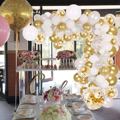 Latex Balloon Set 108PCS with Glue & Chain Holiday Decoration