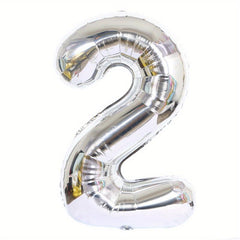101 Large Silvery Number Balloon Aluminum Foil Party Wedding Celebrate