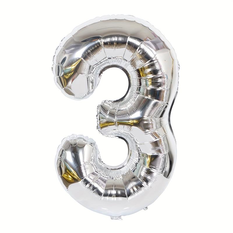 101 Large Silvery Number Balloon Aluminum Foil Party Wedding Celebrate