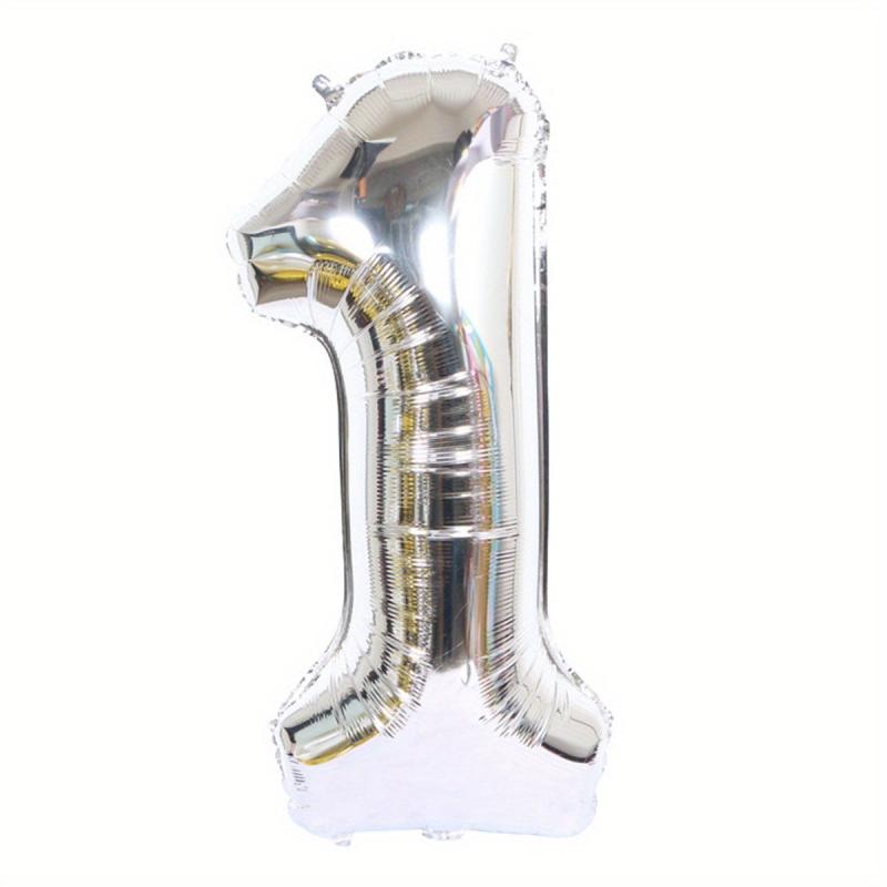 101 Large Silvery Number Balloon Aluminum Foil Party Wedding Celebrate