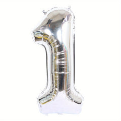 101 Large Silvery Number Balloon Aluminum Foil Party Wedding Celebrate